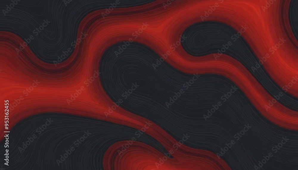 Abstract background with red and black swirly lines. Abstract background with red and black swirly lines.