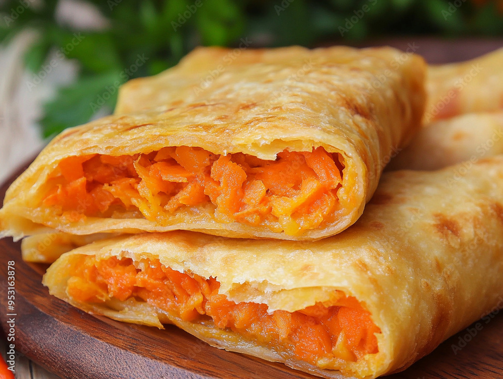 Latvian sklandrausis with carrot filling. Latvian sklandrausis with carrot filling.