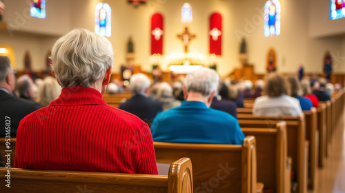 Christmas Eve Mass scene wi...
