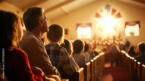 Christmas Eve Mass scene wi...