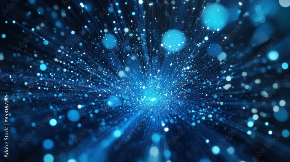 Abstract Blue Light Burst Abstract Blue Light Burst