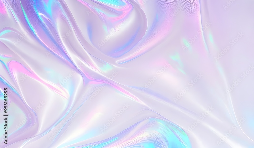 Holographic background seamless trendy iridescent light foil texture. Soft holographic pastel unicorn marble background pattern. Modern pearlescent blurry abstract swirl illustration.
Holographic background seamless trendy iridescent light foil texture. Soft holographic pastel unicorn marble background pattern. Modern pearlescent blurry abstract swirl illustration.