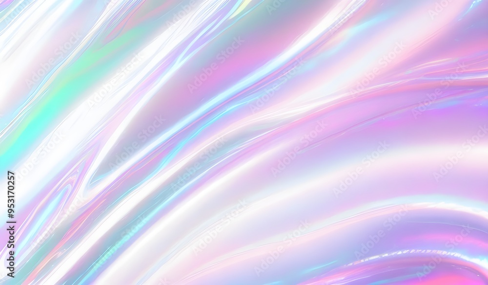 Holographic background seamless trendy iridescent light foil texture. Soft holographic pastel unicorn marble background pattern. Modern pearlescent blurry abstract swirl illustration.
Holographic background seamless trendy iridescent light foil texture. Soft holographic pastel unicorn marble background pattern. Modern pearlescent blurry abstract swirl illustration.