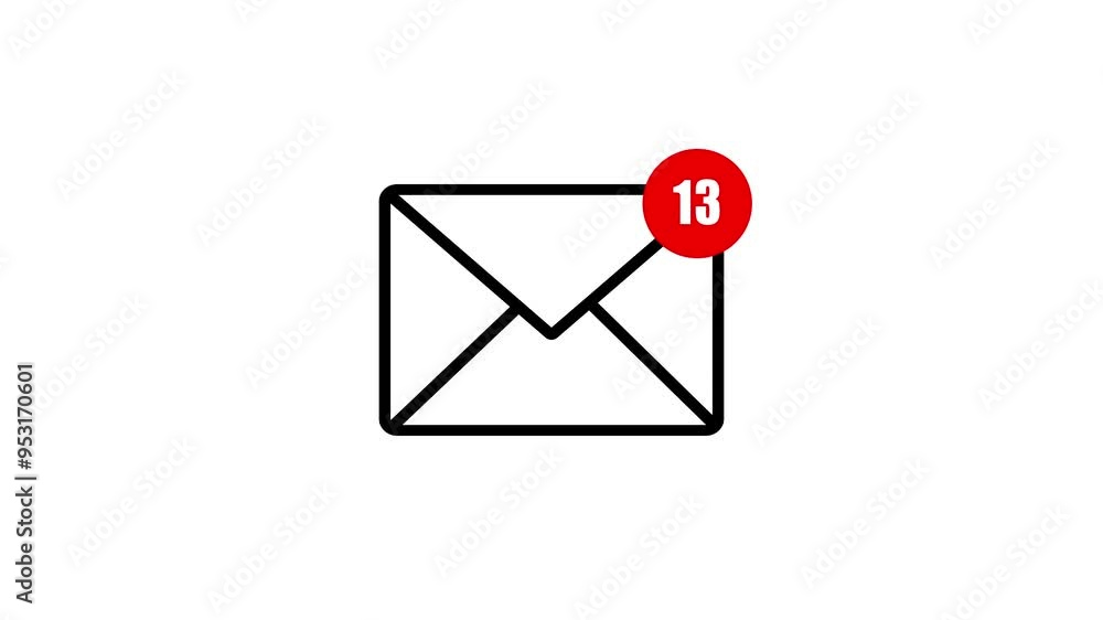 Message icon. Notification icon animation. Alert message with bell symbol for reminders and updates. Message icon. Notification icon animation. Alert message with bell symbol for reminders and updates.