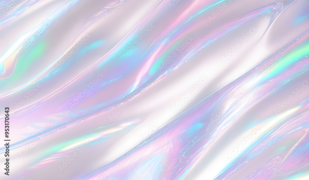 Holographic background seamless trendy iridescent light foil texture. Soft holographic pastel unicorn marble background pattern. Modern pearlescent blurry abstract swirl illustration.
Holographic background seamless trendy iridescent light foil texture. Soft holographic pastel unicorn marble background pattern. Modern pearlescent blurry abstract swirl illustration.