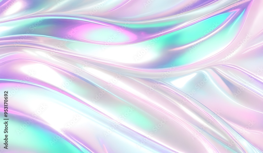 Holographic background seamless trendy iridescent light foil texture. Soft holographic pastel unicorn marble background pattern. Modern pearlescent blurry abstract swirl illustration.
Holographic background seamless trendy iridescent light foil texture. Soft holographic pastel unicorn marble background pattern. Modern pearlescent blurry abstract swirl illustration.