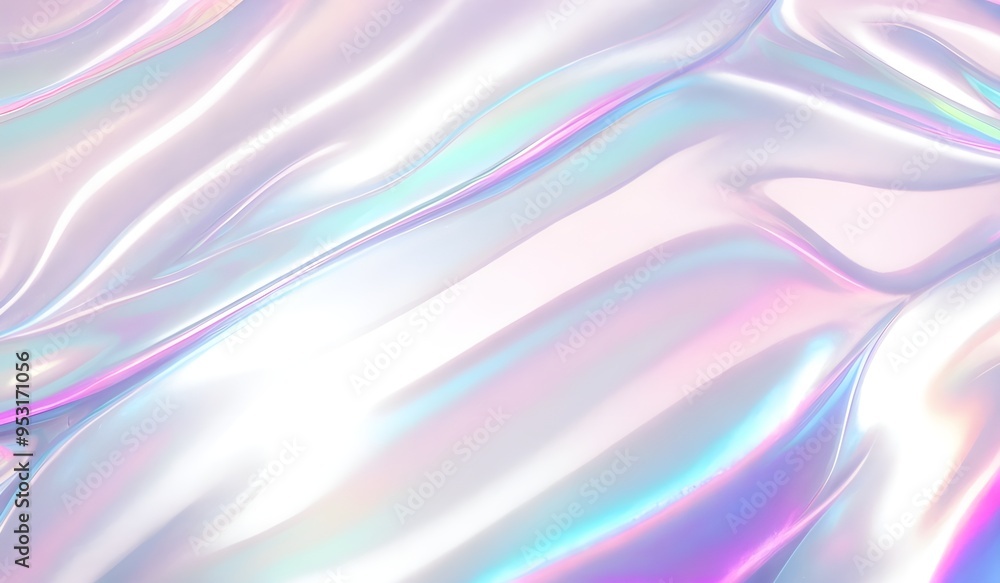 Holographic background seamless trendy iridescent light foil texture. Soft holographic pastel unicorn marble background pattern. Modern pearlescent blurry abstract swirl illustration.
Holographic background seamless trendy iridescent light foil texture. Soft holographic pastel unicorn marble background pattern. Modern pearlescent blurry abstract swirl illustration.