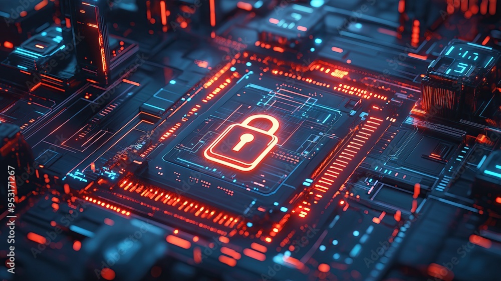 Forbidden access. Cybersecurity concept. Forbidden access. Cybersecurity concept.