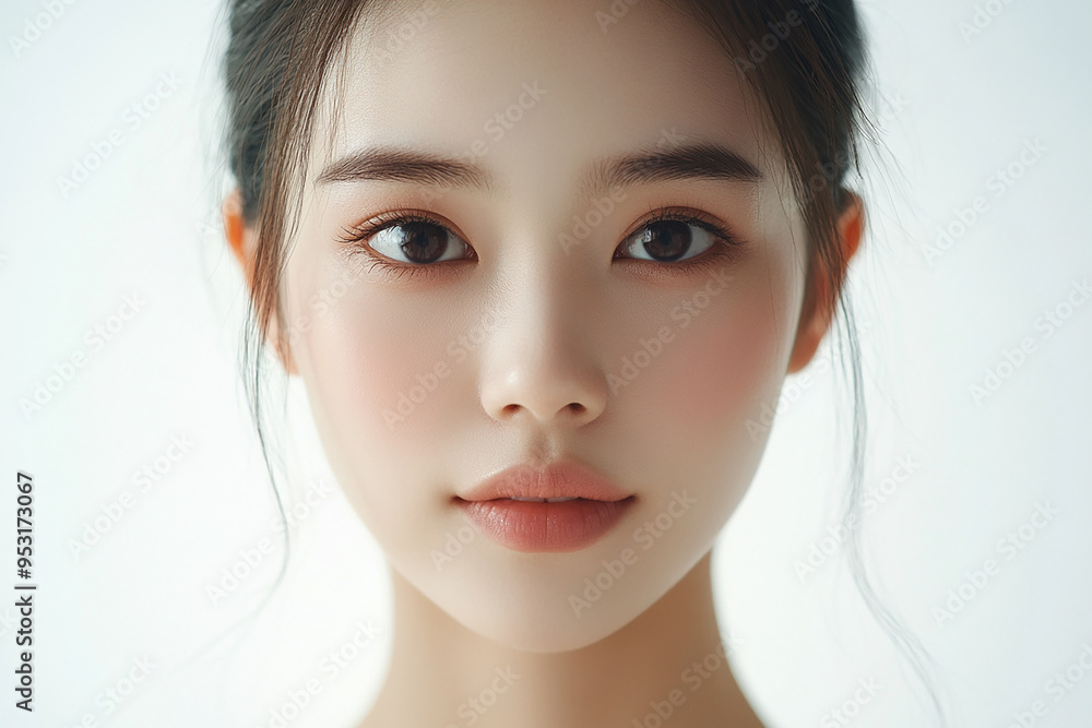 Naklejka premium Close up portrait of a woman