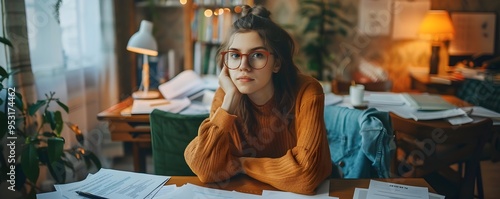 Woman Contemplating Career ...