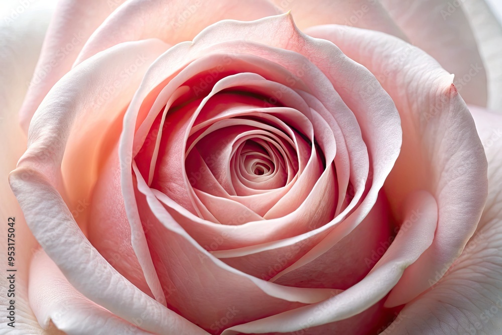 Delicate, velvety soft pink rose petal unfurls, revealing intricate details and tiny hairs, against a pure white background, highlighting nature's subtle beauty and fragility. Delicate, velvety soft pink rose petal unfurls, revealing intricate details and tiny hairs, against a pure white background, highlighting nature's subtle beauty and fragility.