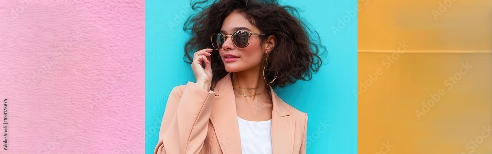 A stylish influencer's social media feed filled with brand partnerships, side view, capturing trends in social media marketing, advanced tone, Tetradic color scheme A stylish influencer's social media feed filled with brand partnerships, side view, capturing trends in social media marketing, advanced tone, Tetradic color scheme