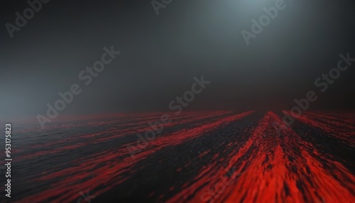 Abstract red and black background with blurred light and texture.