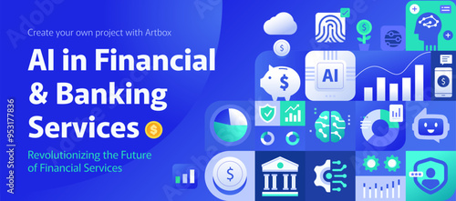 Ai in Financial and Banking Services Banner Background
