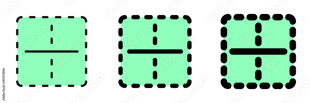 Editable middle center border vector icon. Part of a big icon set family. Perfect for web and app interfaces, presentations, infographics, etc Editable middle center border vector icon. Part of a big icon set family. Perfect for web and app interfaces, presentations, infographics, etc