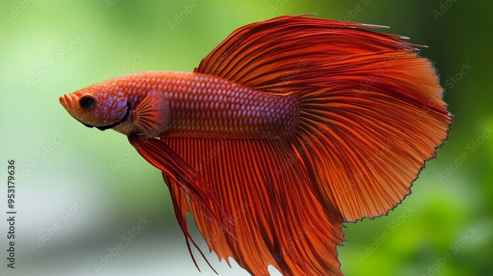 Vibrant Orange Betta Fish. Vibrant Orange Betta Fish.