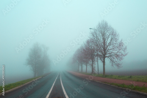 road in the mist