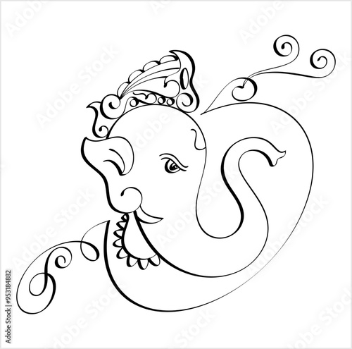 Ganesha Pen Ink Style M_2209011