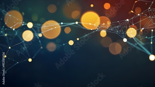 Abstract Digital Web of Interconnected Points and Lines, Modern Sophisticated Background Design for Banners and Posters