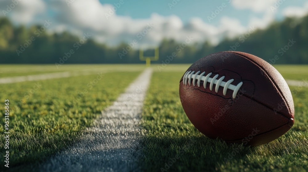 A detailed shot of a football. A detailed shot of a football.