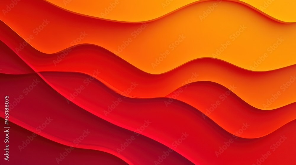 Abstract Red and Orange Waves Background Abstract Red and Orange Waves Background