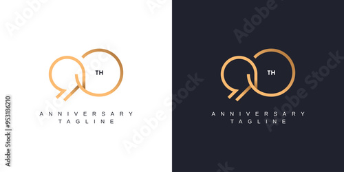 90 years anniversary template design
