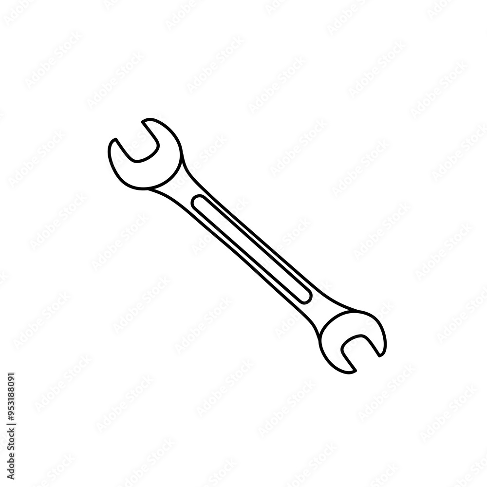 wrench isolated on white background wrench isolated on white background