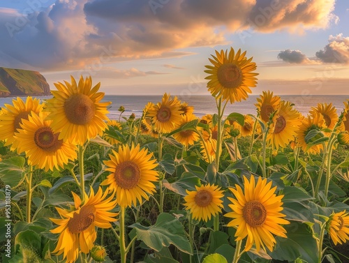 The Joyful Sea of Sunflowers: Symbolism of Loyalty and Longevity in Rhossili, Swansea photo