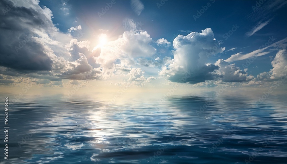 Obraz premium 空 雲 海 夕日 夕焼け 午後