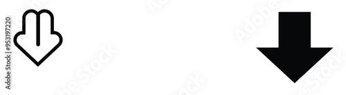 Bottom arrow icon.