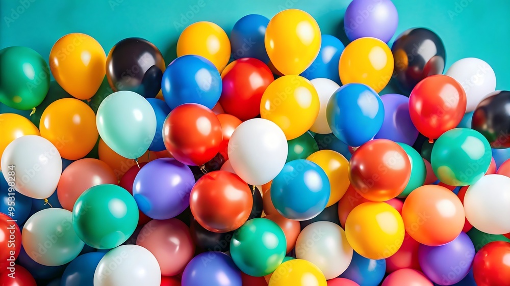 Colorful Balloons in Soft Background Colorful Balloons in Soft Background