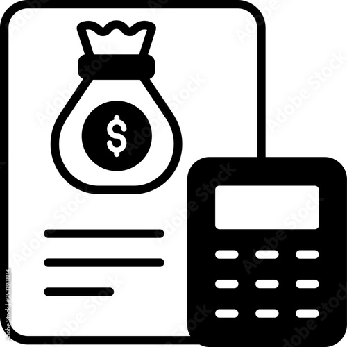 Budget spending vector icon 
