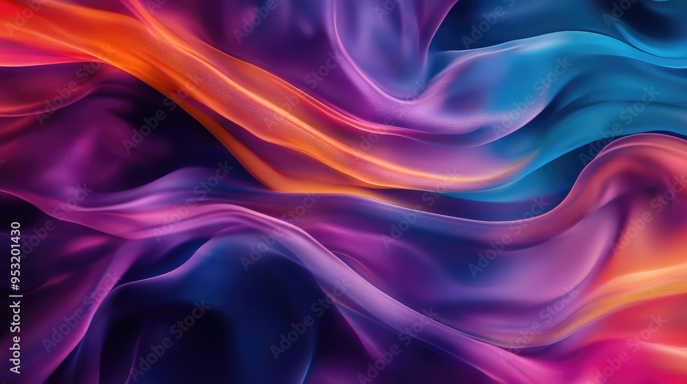 A colorful, flowing fabric background with soft curves and a dynamic sense of motion, creating an abstract, fluid pattern. A colorful, flowing fabric background with soft curves and a dynamic sense of motion, creating an abstract, fluid pattern.