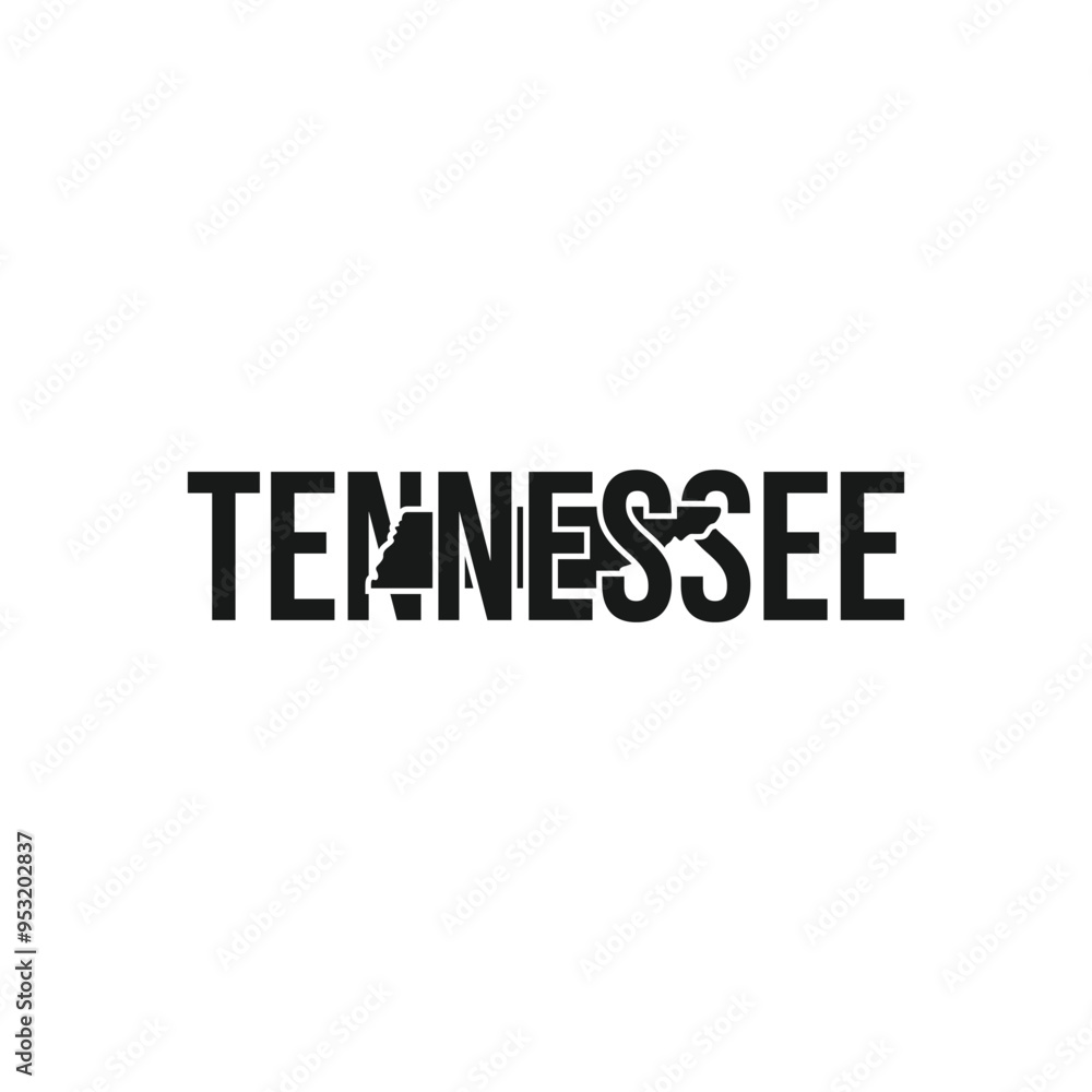 tennessee state symbol, map icon with vector silhouette tennessee state symbol, map icon with vector silhouette