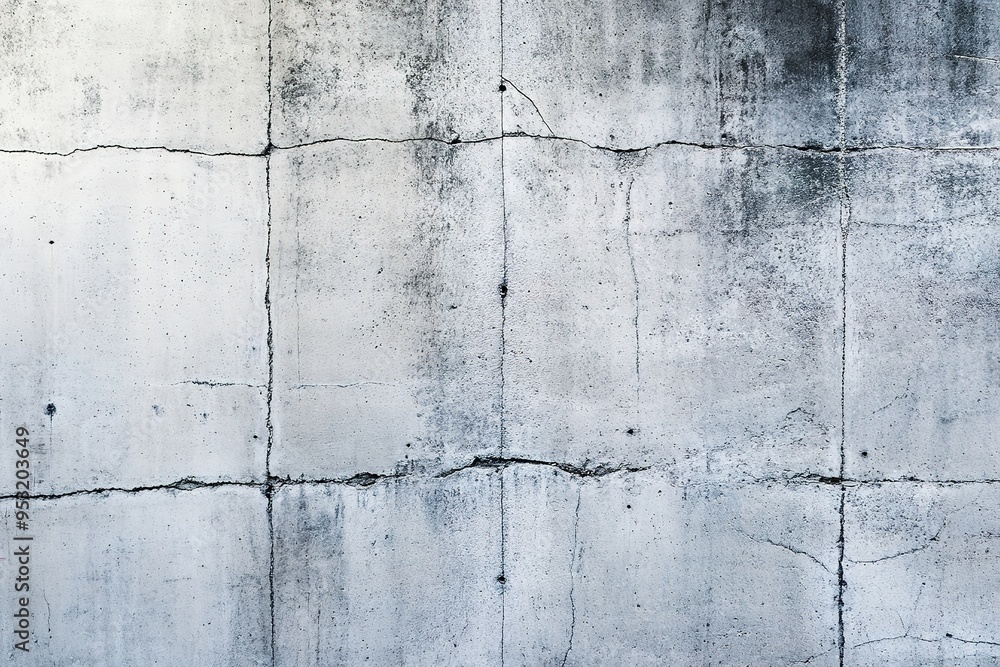 Obraz premium Weathered concrete wall with cracks and texture