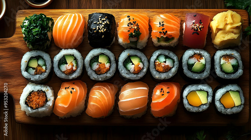 A close-up of various types...