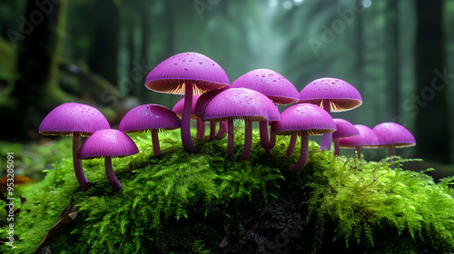 A cluster of vibrant pink m...