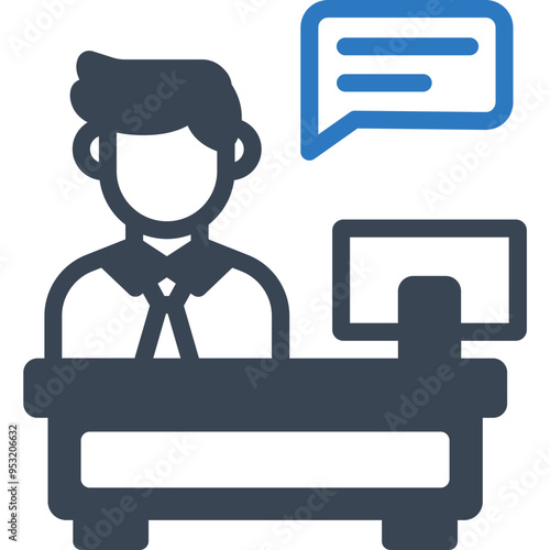 Commentator vector icon 