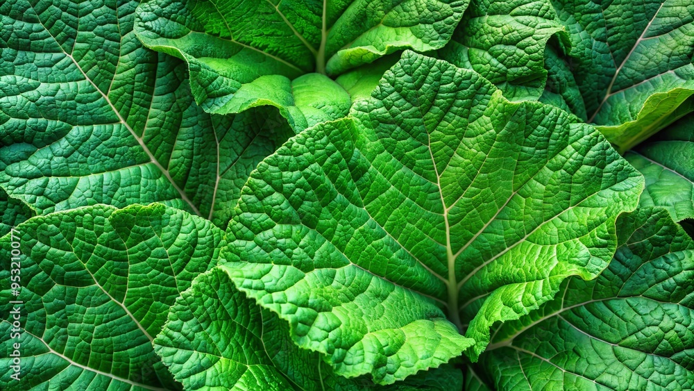 Close-up texture of vibrant green burdock leaves, perfect for backgrounds or design elements Close-up texture of vibrant green burdock leaves, perfect for backgrounds or design elements