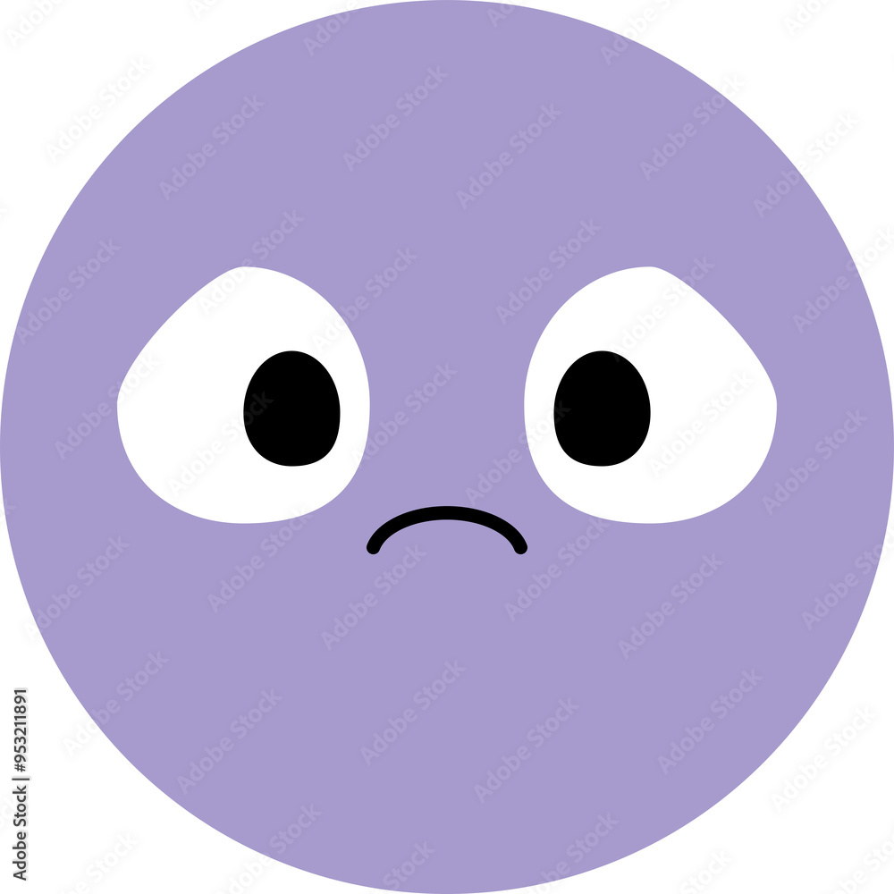 Sad cartoon emotion icons. Flat design illustration. Sad cartoon emotion icons. Flat design illustration.