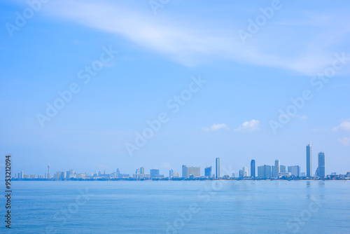 panorama of the city and sea