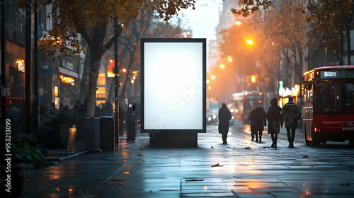 A large blank billboard on ...