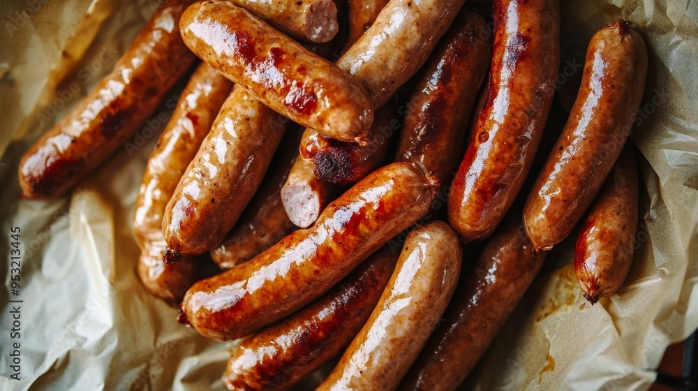 Sausages from above Sausages from above