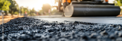 Freshly Poured Concrete on Construction Site photo