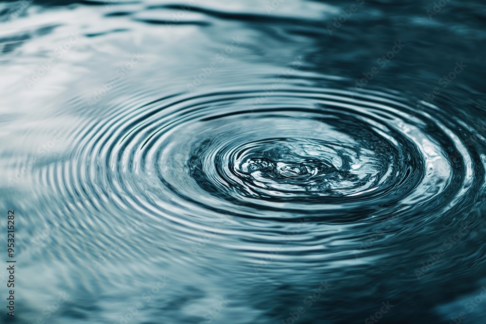 Rippling water surface with concentric circles Rippling water surface with concentric circles