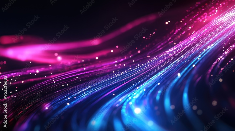 A dynamic abstract background with illuminated fiber optic strands, emphasizing digital connectivity and modern technology. A dynamic abstract background with illuminated fiber optic strands, emphasizing digital connectivity and modern technology.