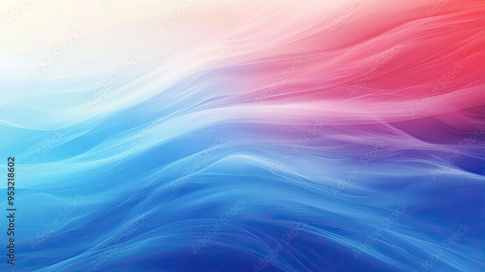 A smooth, colorful gradient transitioning from warm reds to cool blues, creating a serene abstract background A smooth, colorful gradient transitioning from warm reds to cool blues, creating a serene abstract background