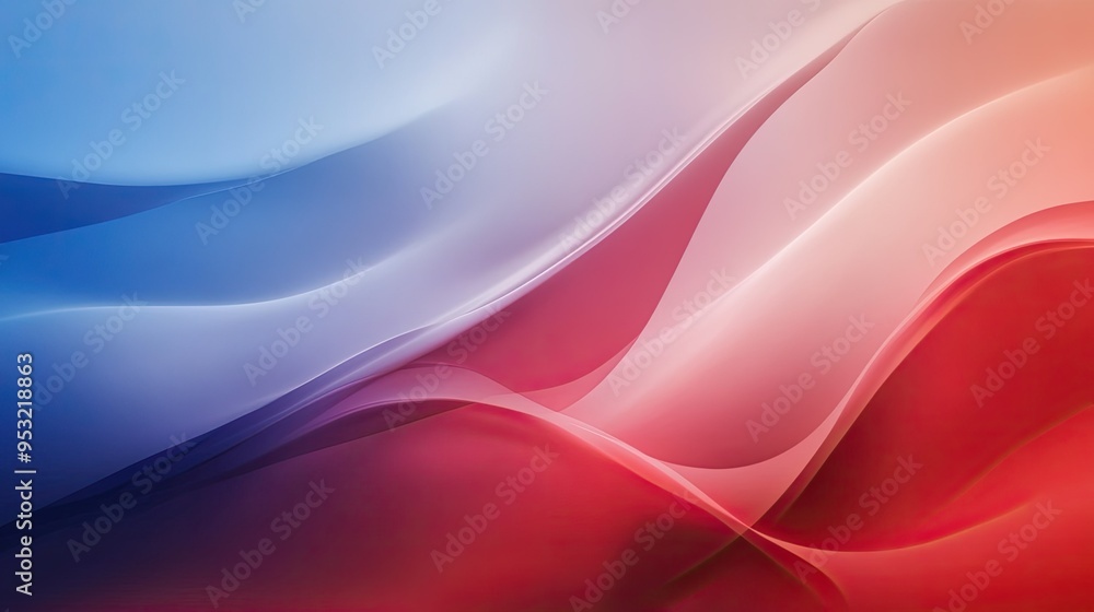 A smooth gradient of warm reds and cool blues, creating a calming abstract background with soft transitions A smooth gradient of warm reds and cool blues, creating a calming abstract background with soft transitions