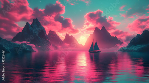 A sailboat glides through a...