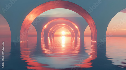 A series of archways over c...